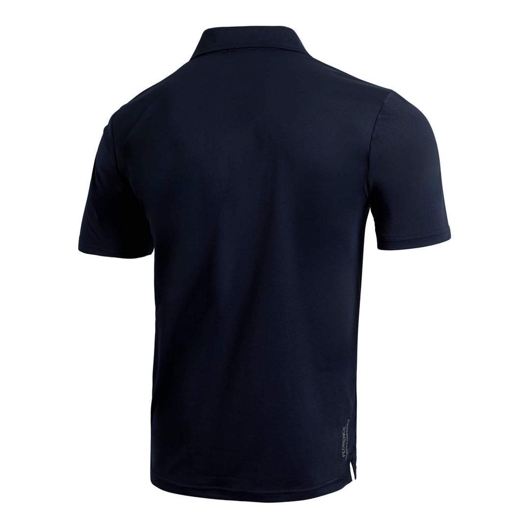 Color:Navy-Florence Airtex Collared Short Sleeve Shirt -alt