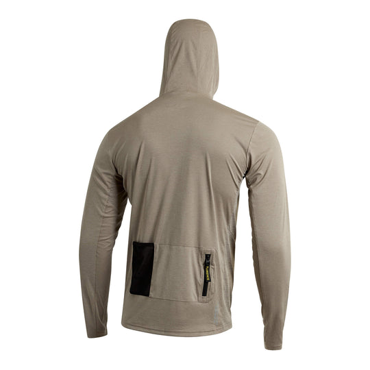 Color:Heather Vintage Khaki-Florence Sun Pro LS Hooded Max UPF Shirt -alt