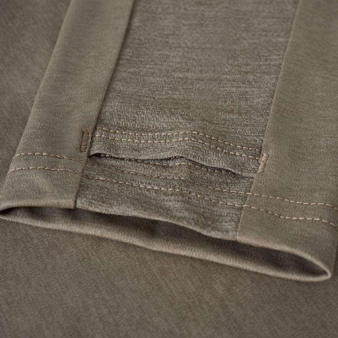 Color:Heather Vintage Khaki-Florence Sun Pro LS Hooded Max UPF Shirt