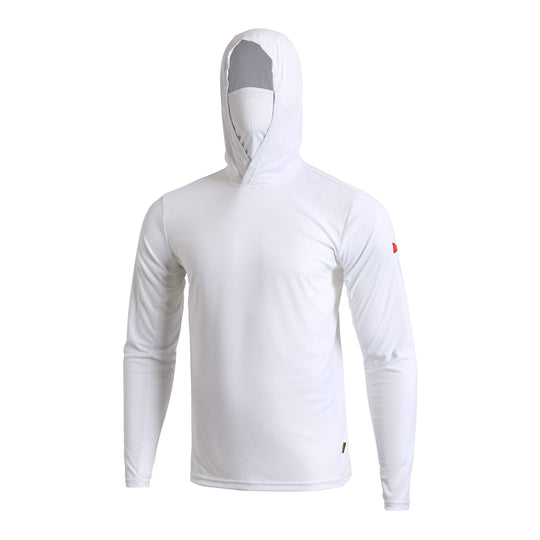 Color:White-Florence Sun Pro LS Hooded Max UPF Shirt