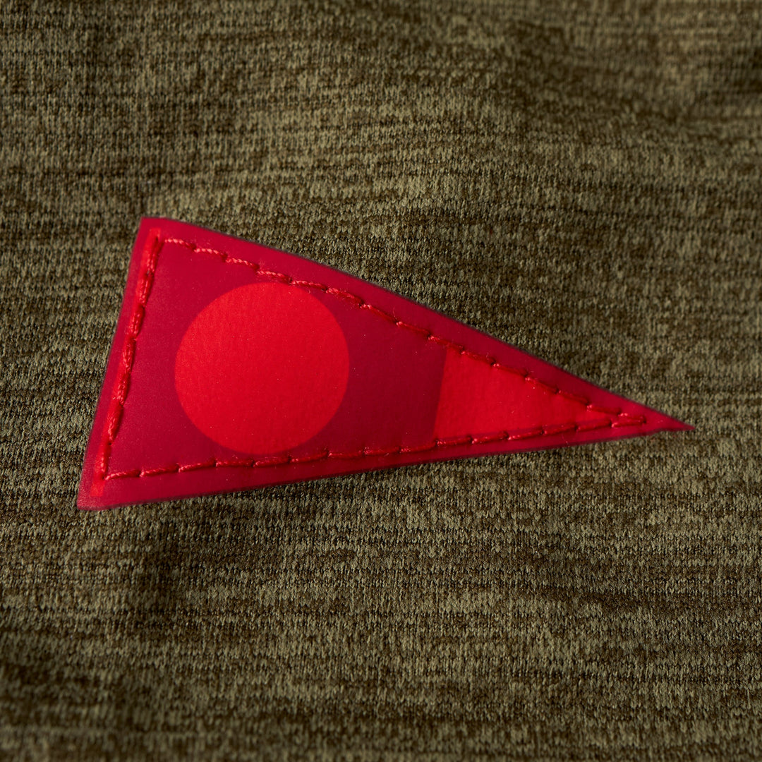 Color:Heather Burnt Olive-Florence Airtex Florence Logo Short Sleeve Shirt