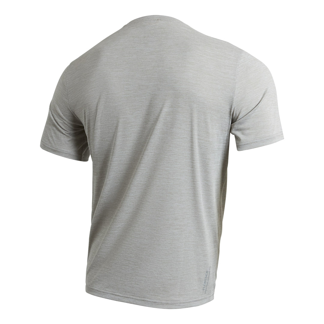 Color:Light Heather Grey-Florence Airtex Florence Logo Short Sleeve Shirt -alt