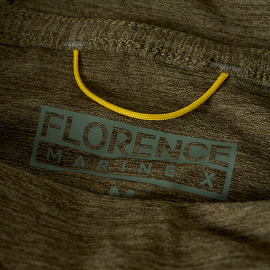 Color:Heather Burnt Olive-Florence Airtex Balaclava Long Sleeve Hooded Shirt