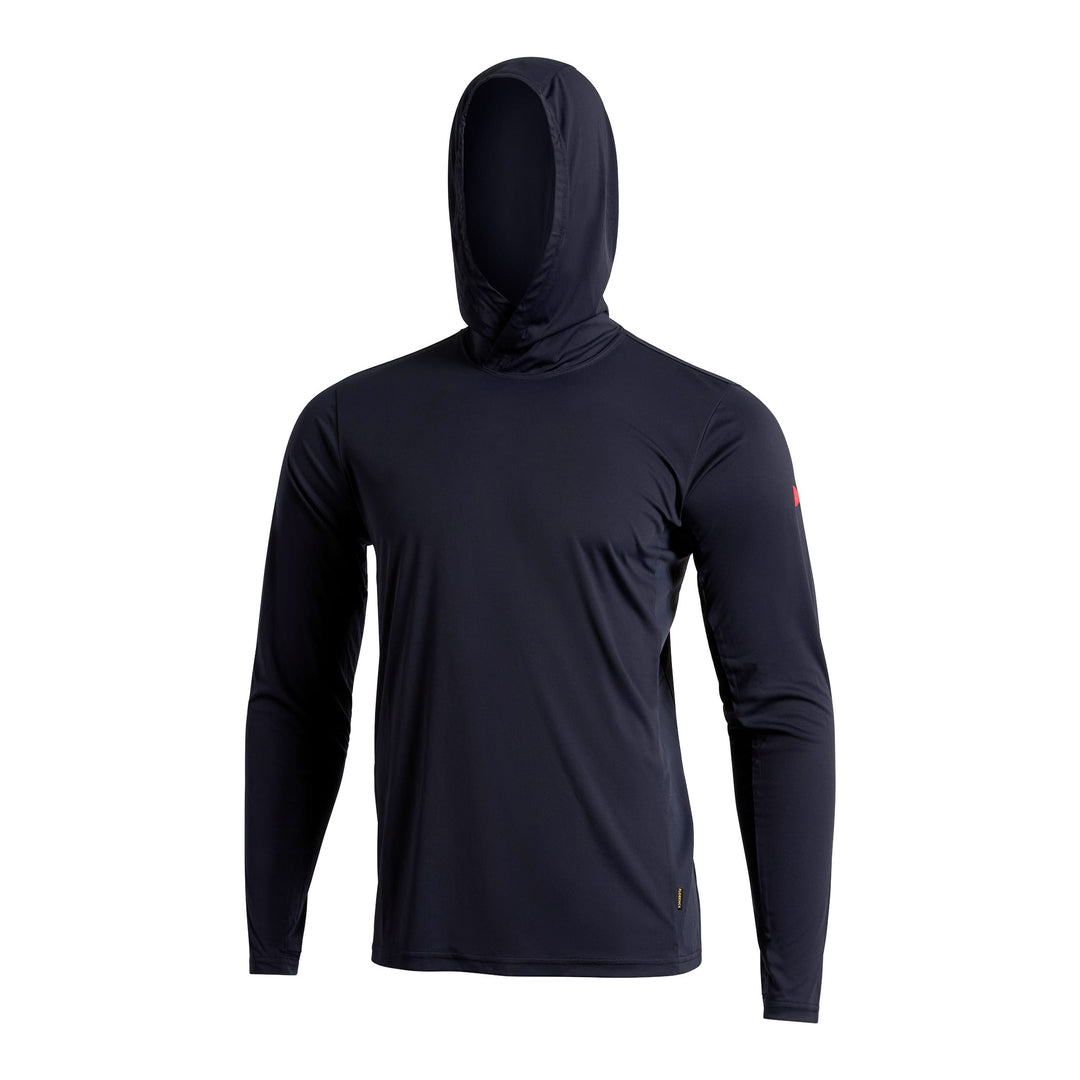 Color:Department Navy-Florence Sun Pro Long Sleeve Crossover Hooded UPF Shirt