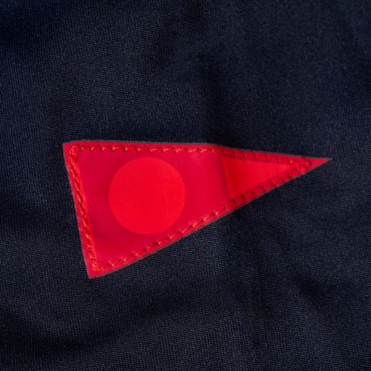 Color:Department Navy-Florence Sun Pro Long Sleeve Crossover Hooded UPF Shirt