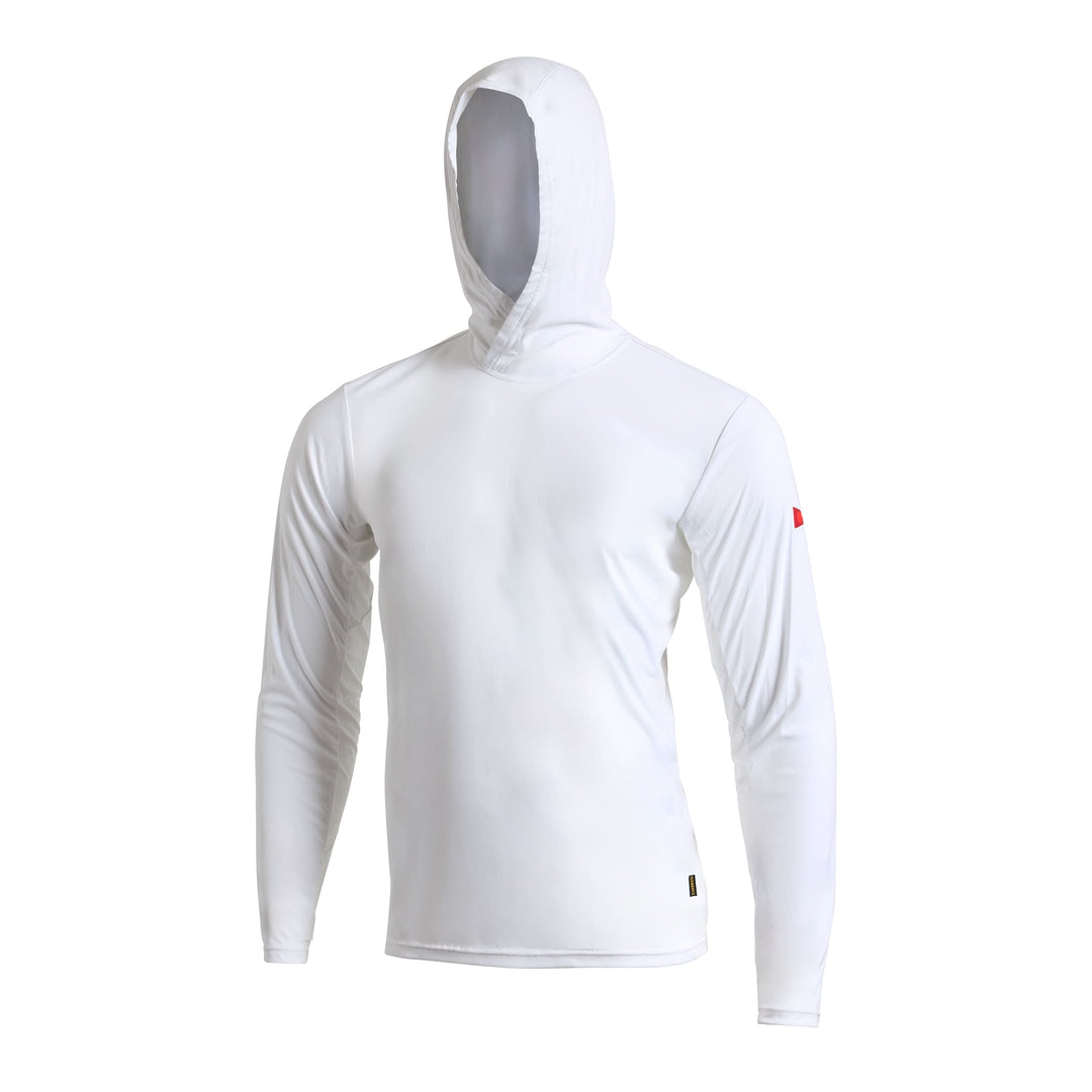 Color:White-Florence Sun Pro LS Crossover Hooded UPF Shirt