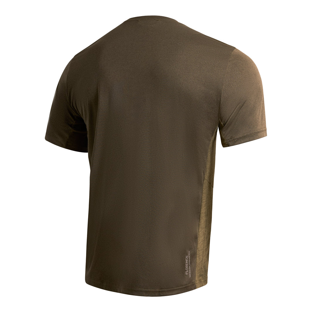 Color:Heather Burnt Olive-Florence Sun Pro Short Sleeve UPF Surf Shirt -alt