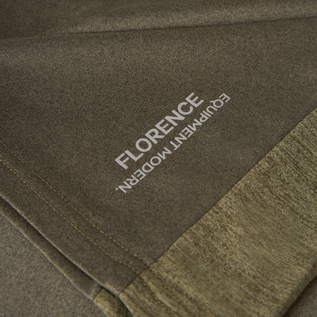 Color:Heather Burnt Olive-Florence Sun Pro Short Sleeve UPF Surf Shirt