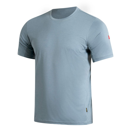 Color:Heather Light Sea Blue-Florence Sun Pro Short Sleeve UPF Surf Shirt