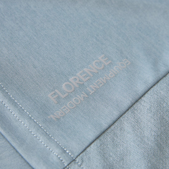 Color:Heather Light Sea Blue-Florence Sun Pro Short Sleeve UPF Surf Shirt