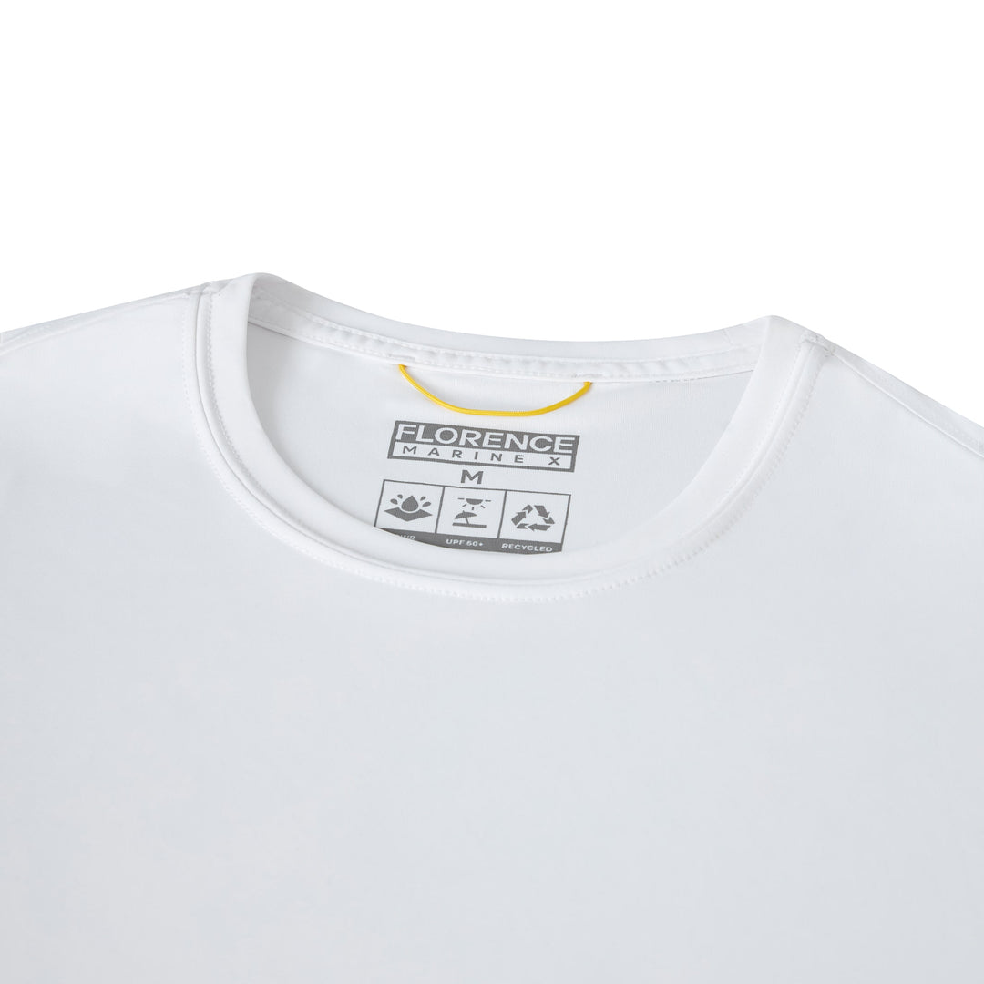 Color:White-Florence Sun Pro Short Sleeve UPF Surf Shirt
