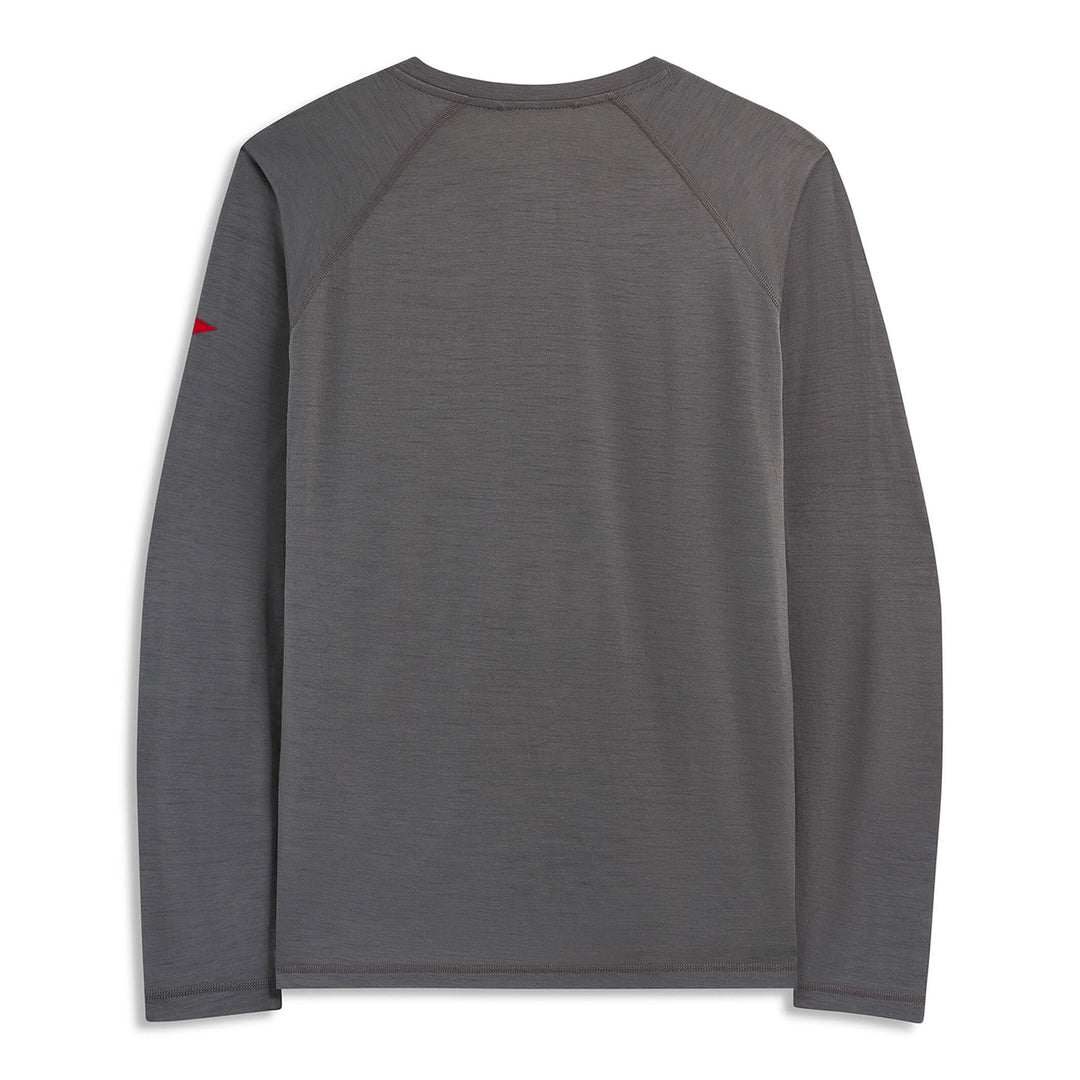 Color:Cement-Merino Wool Long Sleeve Shirt