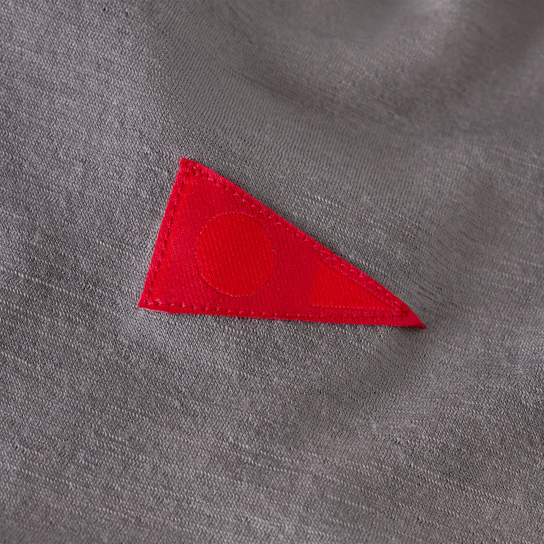 Color:Cement-Merino Wool Long Sleeve Shirt