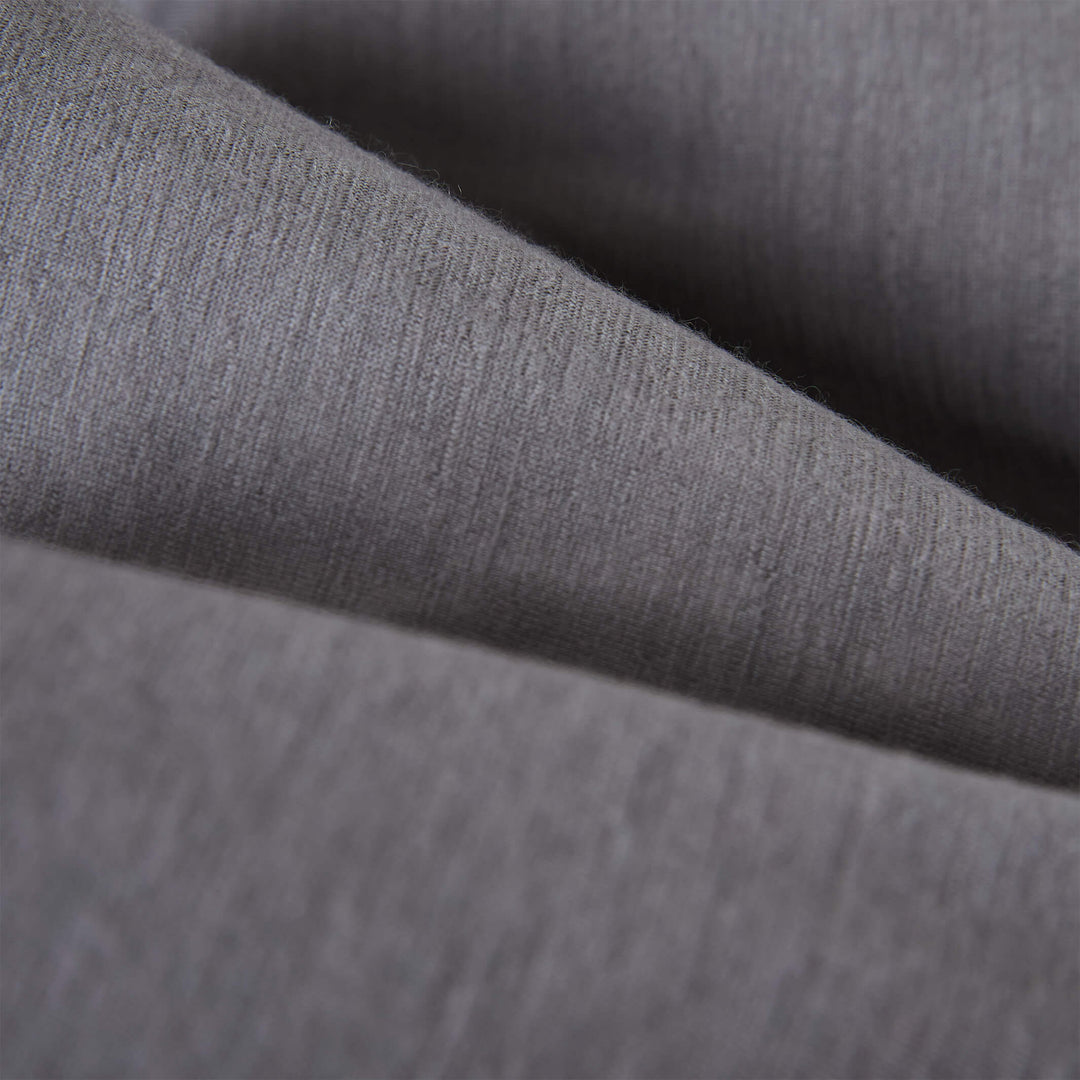 Color:Cement-Merino Wool Long Sleeve Shirt