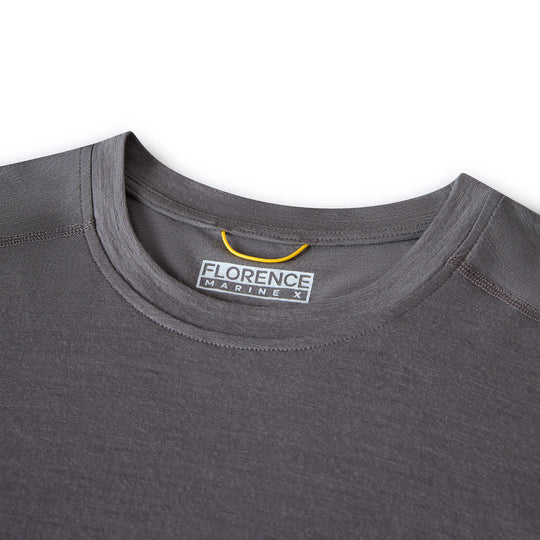 Color:Cement-Merino Wool Long Sleeve Shirt