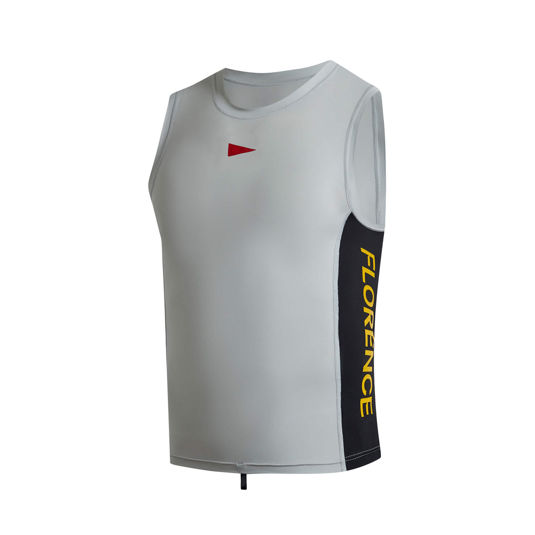 Color:Silver Black-Florence Sleeveless Utility Pocket Rashguard