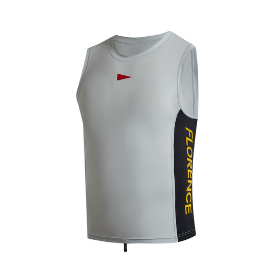 Color:Silver Black-Florence Sleeveless Utility Pocket Rashguard