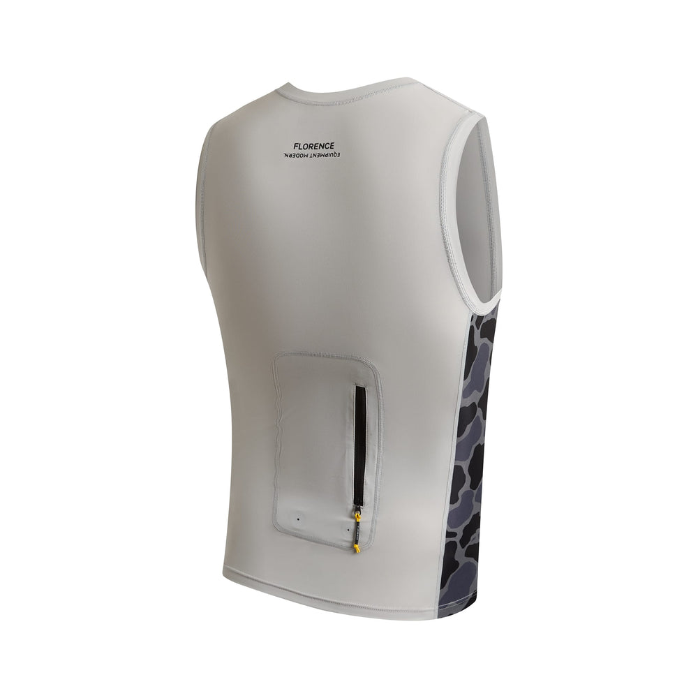 Color:Silver-Florence Sleeveless Utility Pocket Rashguard -alt