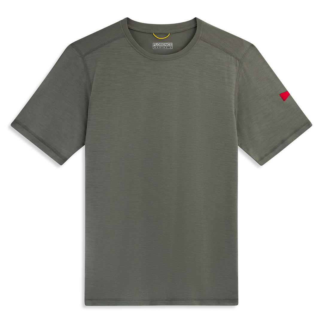 Color:OD Green-Merino Wool Short Sleeve Shirt