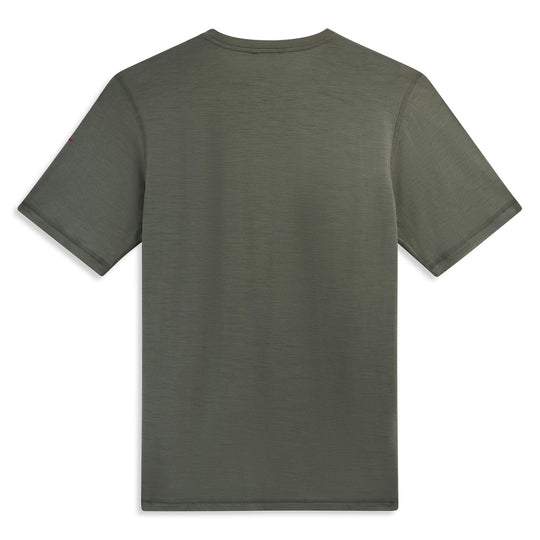 Color:OD Green-Merino Wool Short Sleeve Shirt -alt