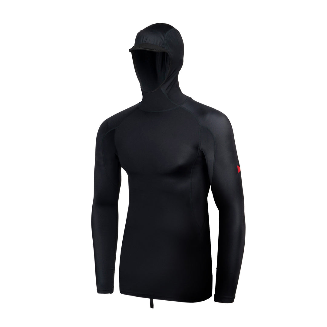 Color:Black-Long Sleeve Hooded Rashguard Tall