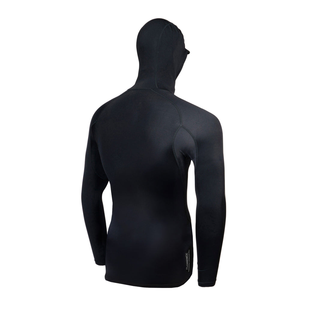 Color:Black-Long Sleeve Hooded Rashguard Tall -alt