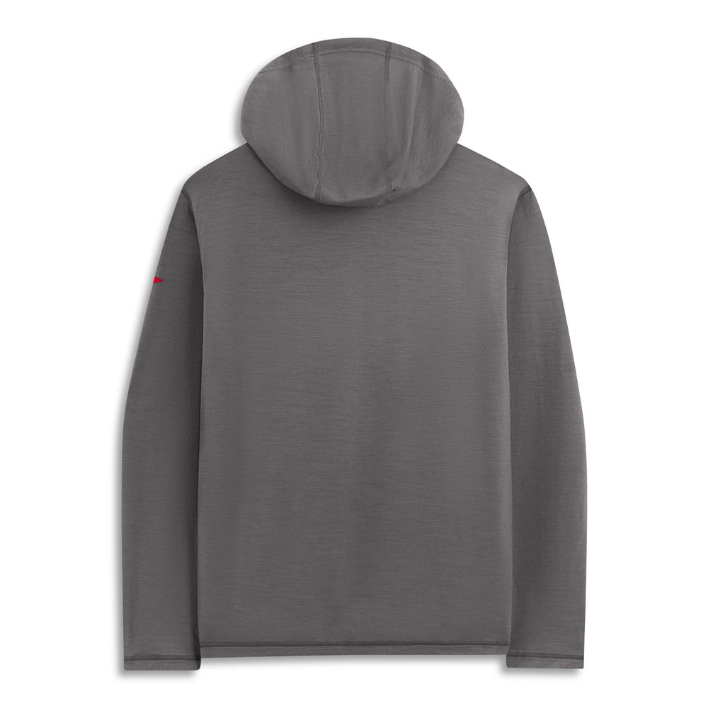 Color:Cement-Florence Merino Wool Hooded Long Sleeve Shirt -alt