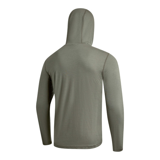 Color:OD Green-Florence Merino Wool Hooded Long Sleeve Shirt -alt