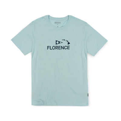 Color:Light Blue-Florence Logo Island Chain T-Shirt