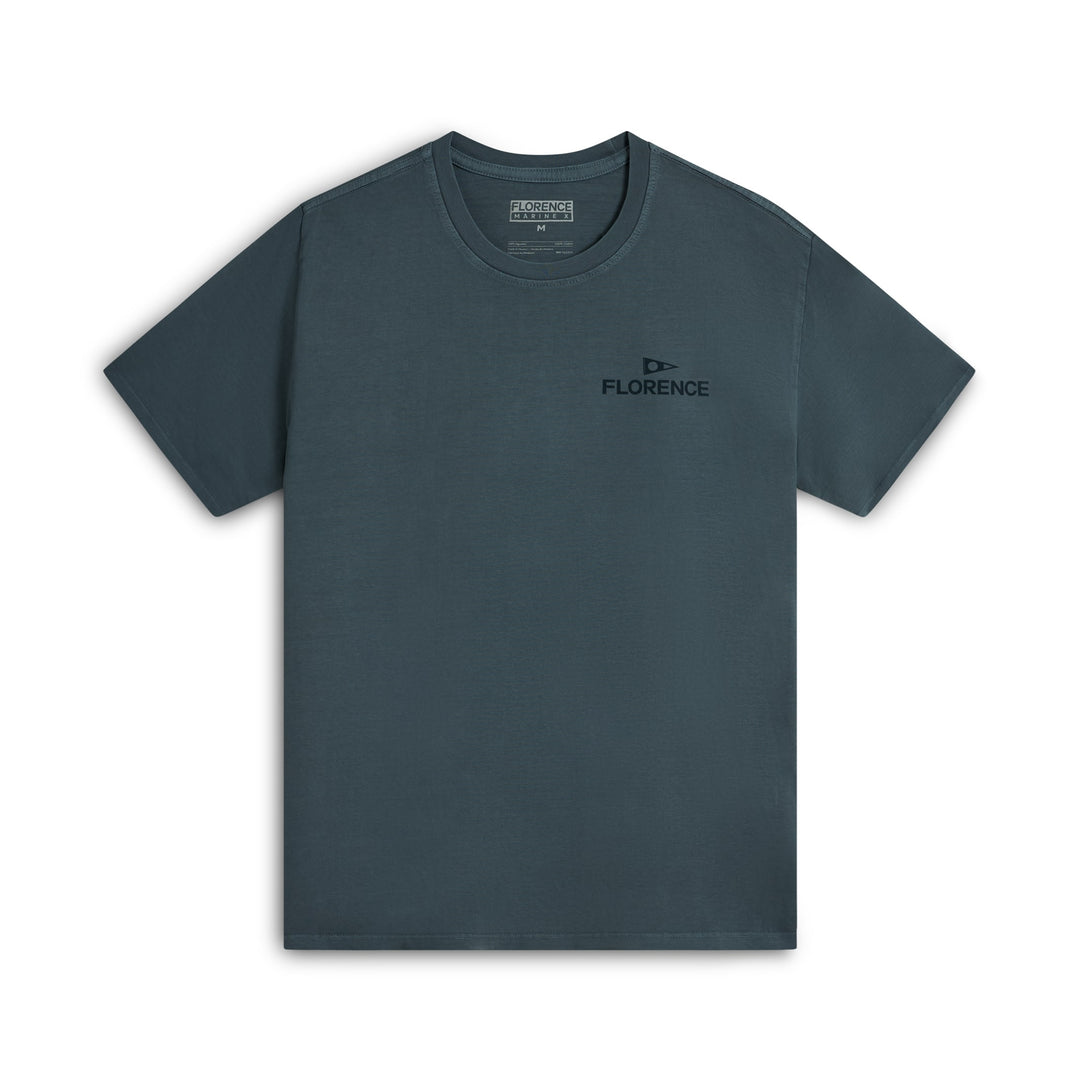 Color:Sea Blue-Florence Crew T-Shirt 