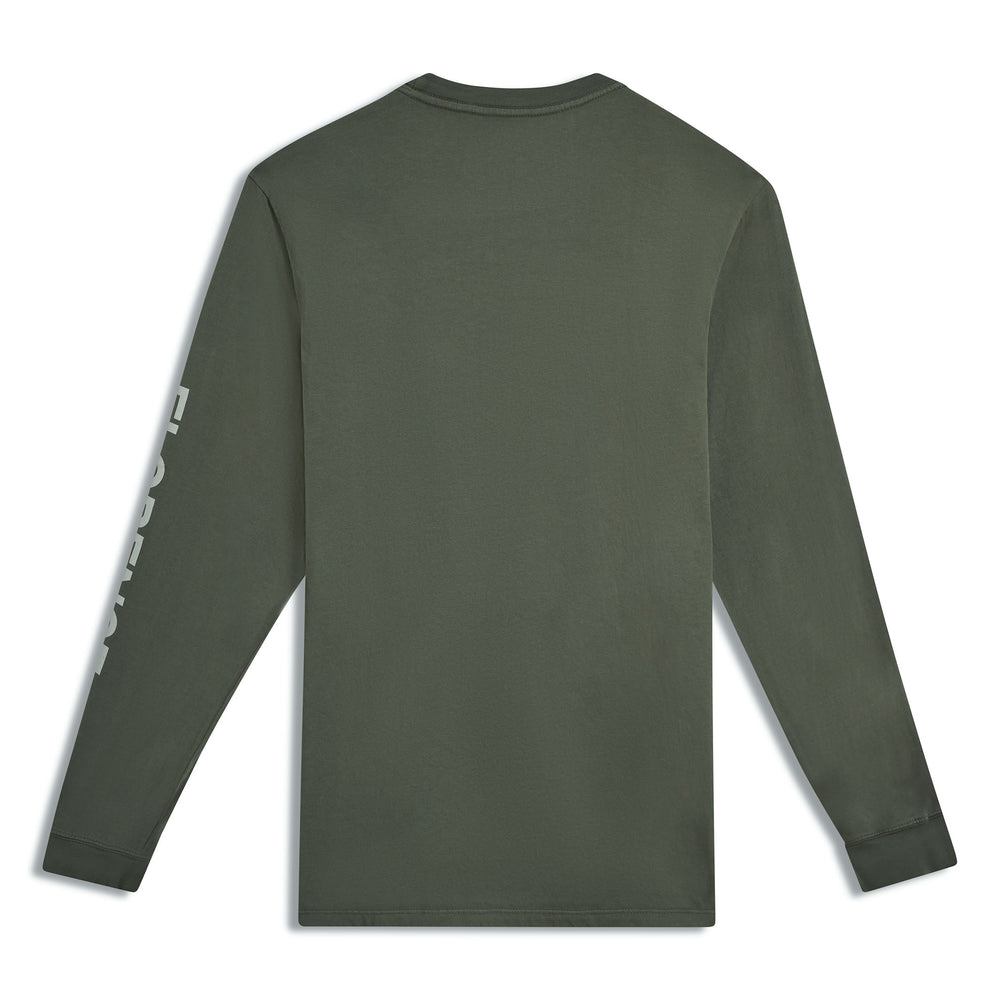 Color:Moss Grey-Florence Burgee Long Sleeve T-Shirt -alt