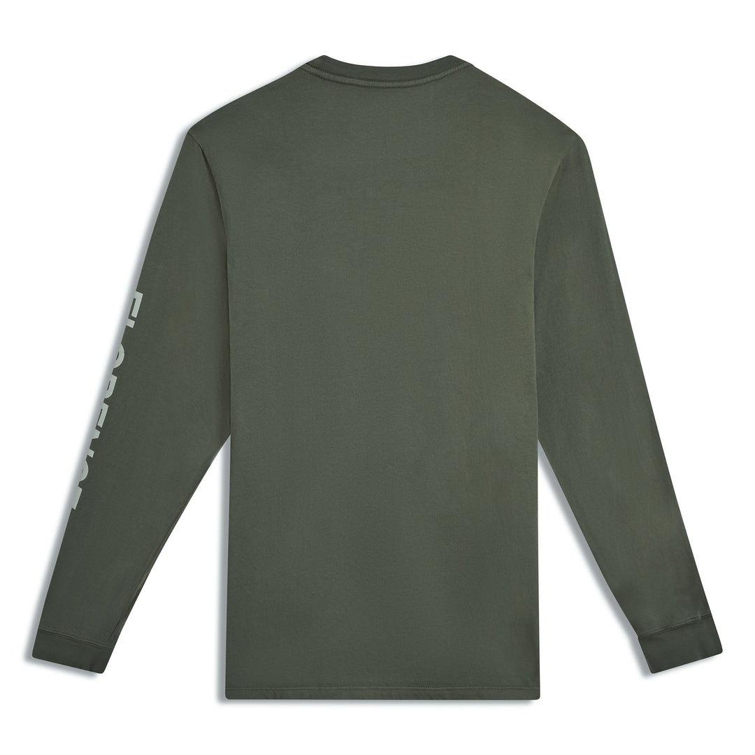 Color:Moss Grey-Florence Burgee Long Sleeve T-Shirt -alt
