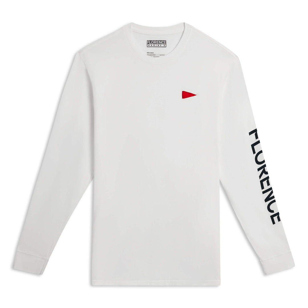 Color:Off White-Florence Burgee Long Sleeve T-Shirt