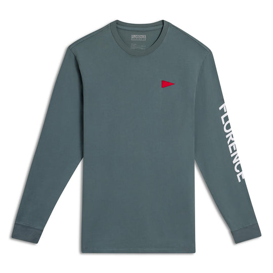 Color:Sea Blue-Florence Burgee Long Sleeve T-Shirt