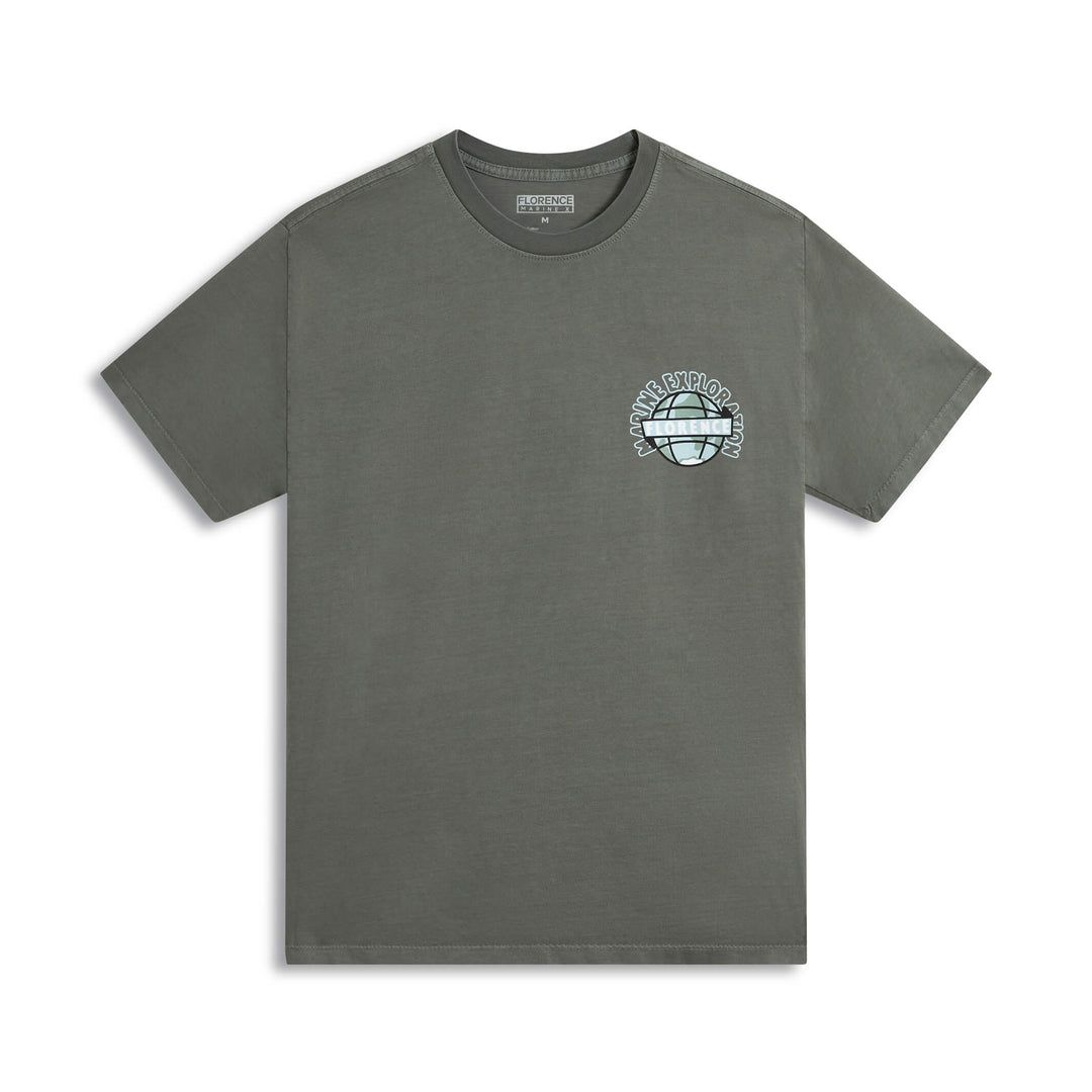 Color:Dark Sage-Explore The Earth T-Shirt