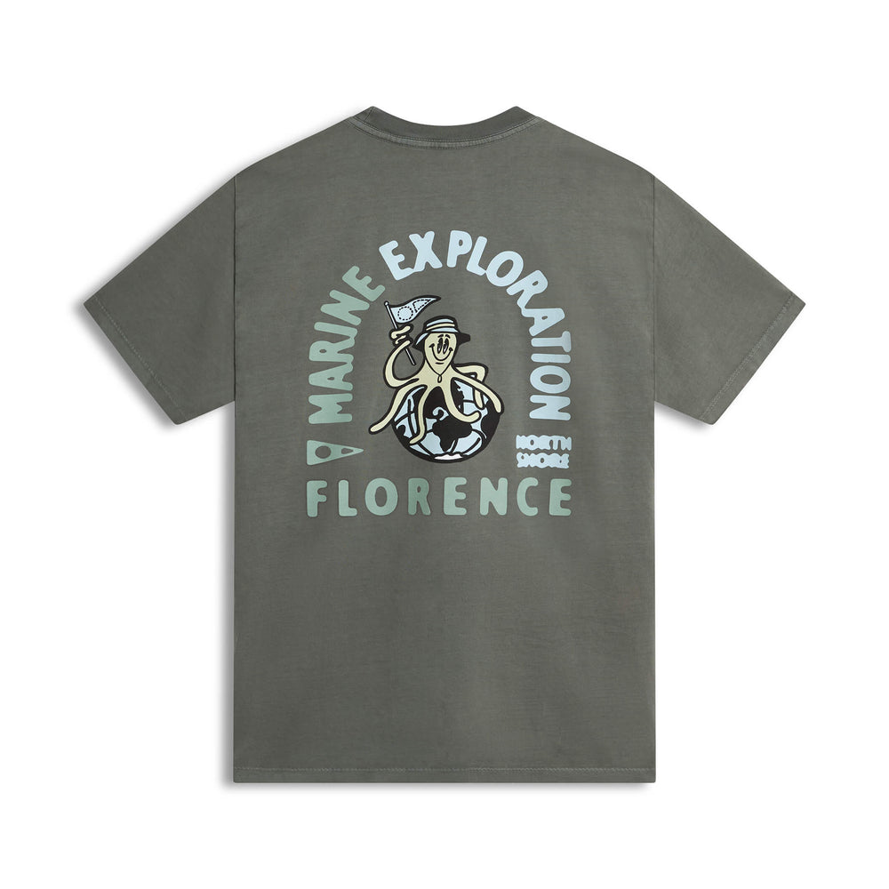 Color:Dark Sage-Explore The Earth T-Shirt -alt