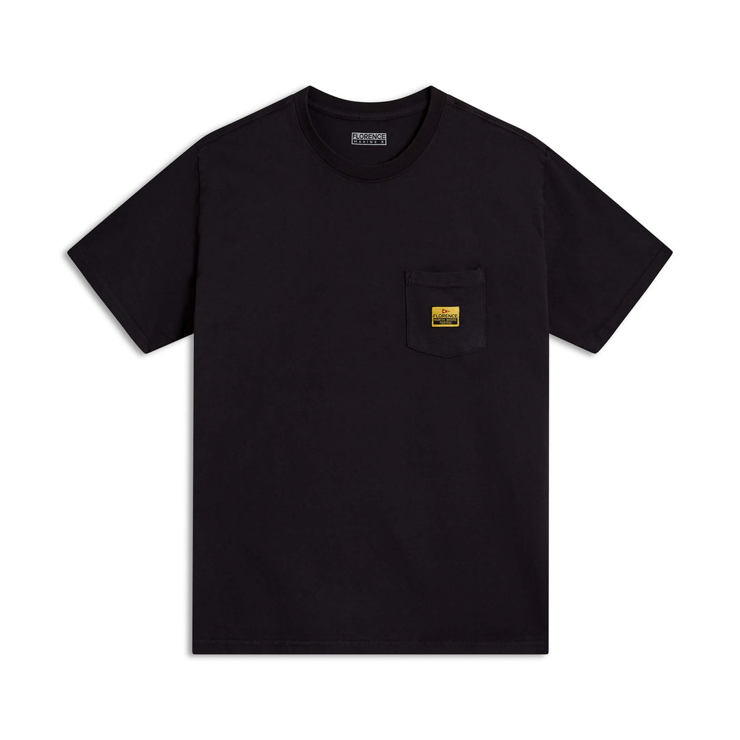 Color:Black-Florence Coral Pocket T-Shirt -alt
