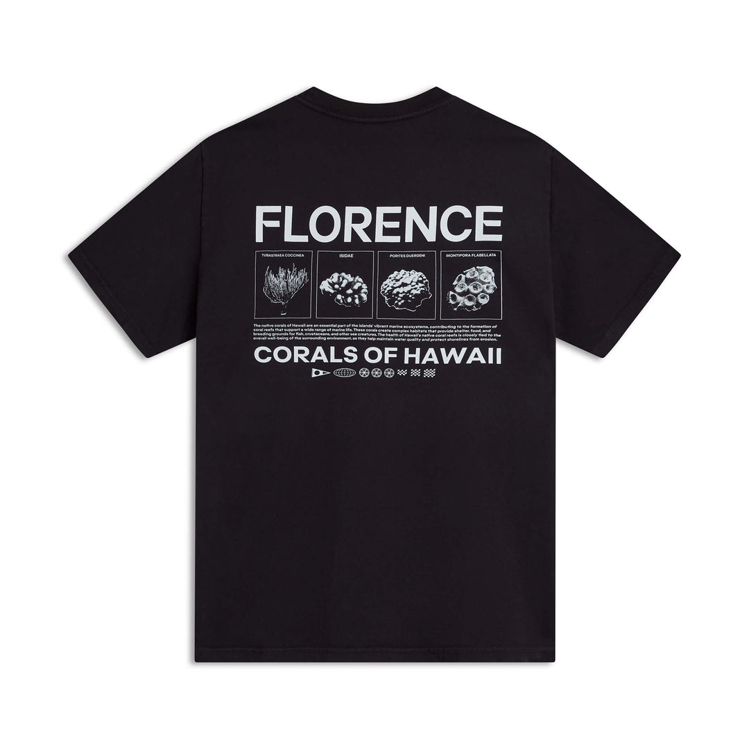 Color:Black-Florence Coral Pocket T-Shirt