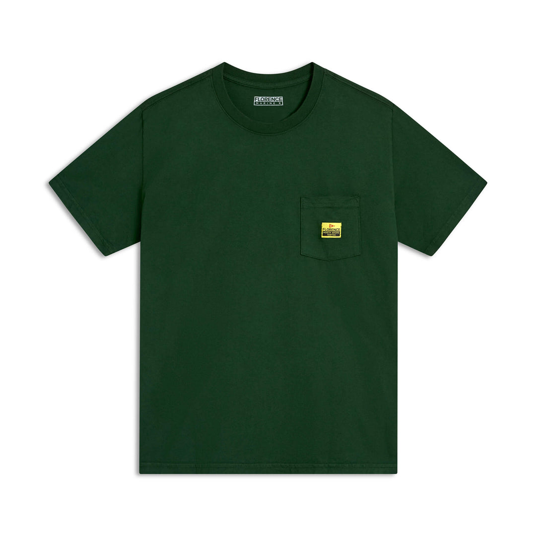 Color:Paka Green-Florence Coral Pocket T-Shirt -alt