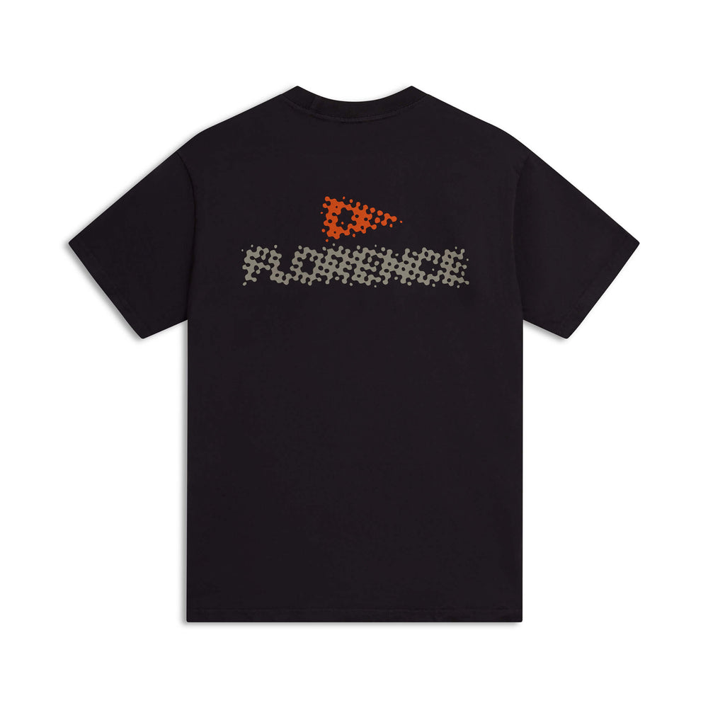 Color:Black-Florence Logo Halftone T-Shirt -alt