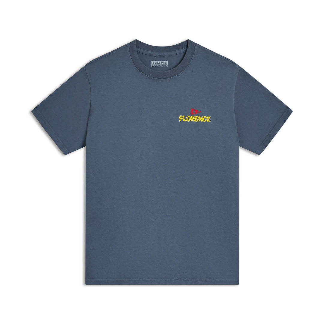 Color:Storm-Florence Logo Halftone T-Shirt