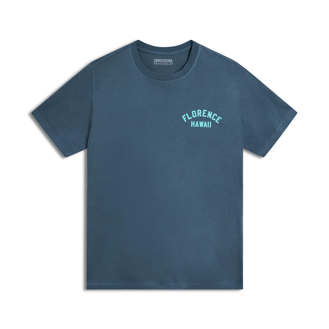 Color:Sea Blue-Florence Hawaii T-Shirt