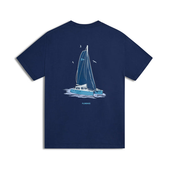 Color:Navy-Vela Pocket T-Shirt