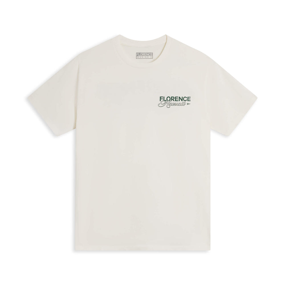 Color:Off White-Florence Script T-Shirt -alt