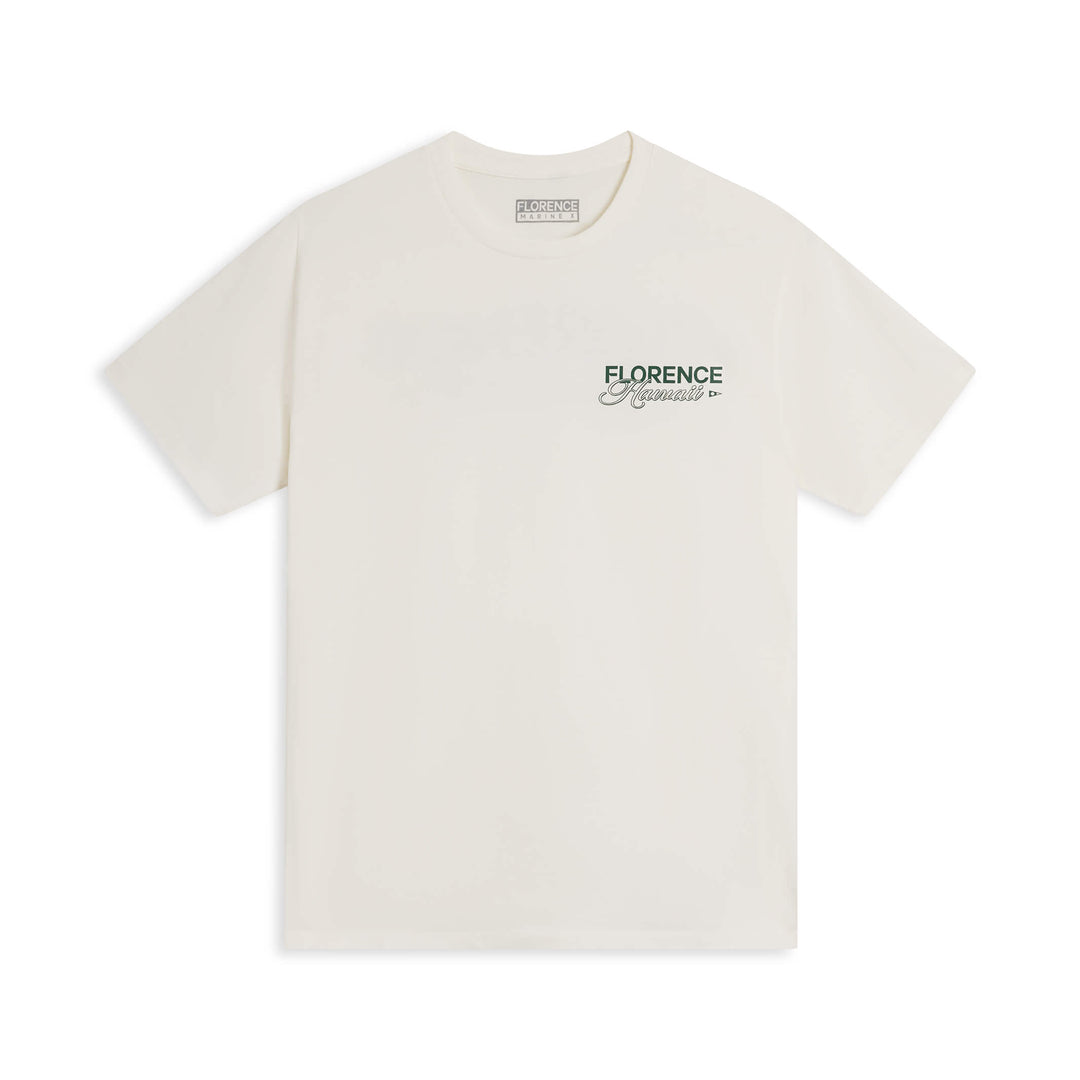 Color:Off White-Florence Script T-Shirt -alt