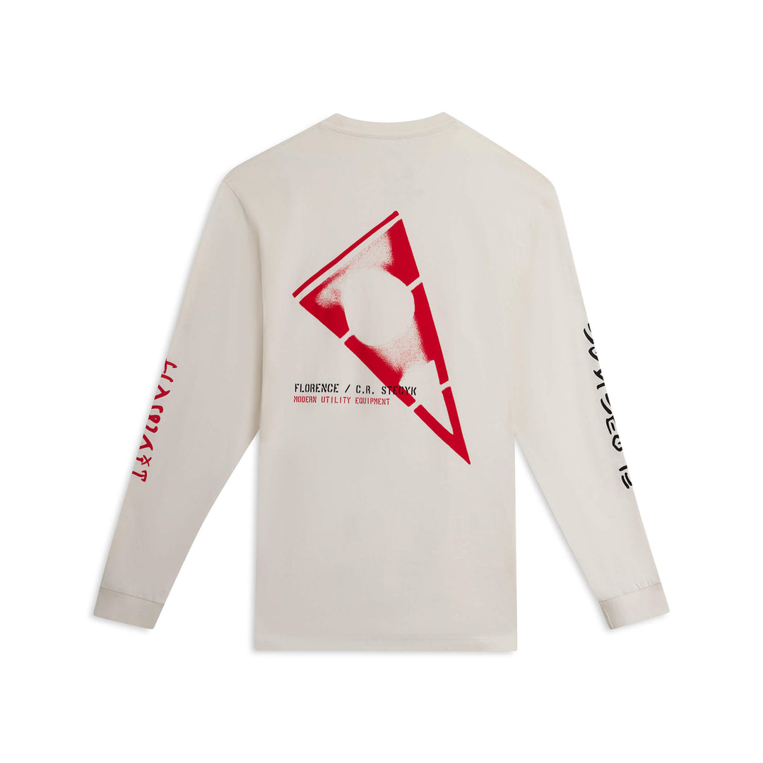 Color:Off White-Florence C.R. Stecyk Long Sleeve T-Shirt