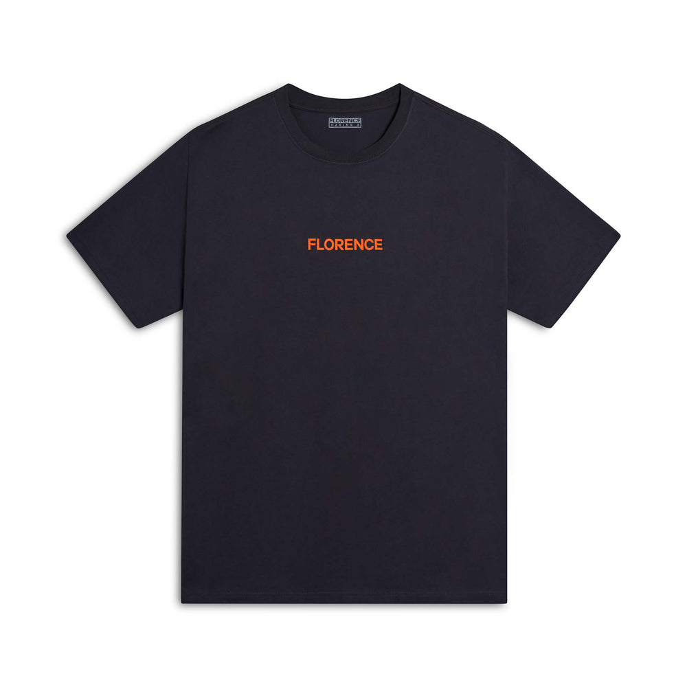 Color:Charcoal-Florence Island Chain T-Shirt -alt