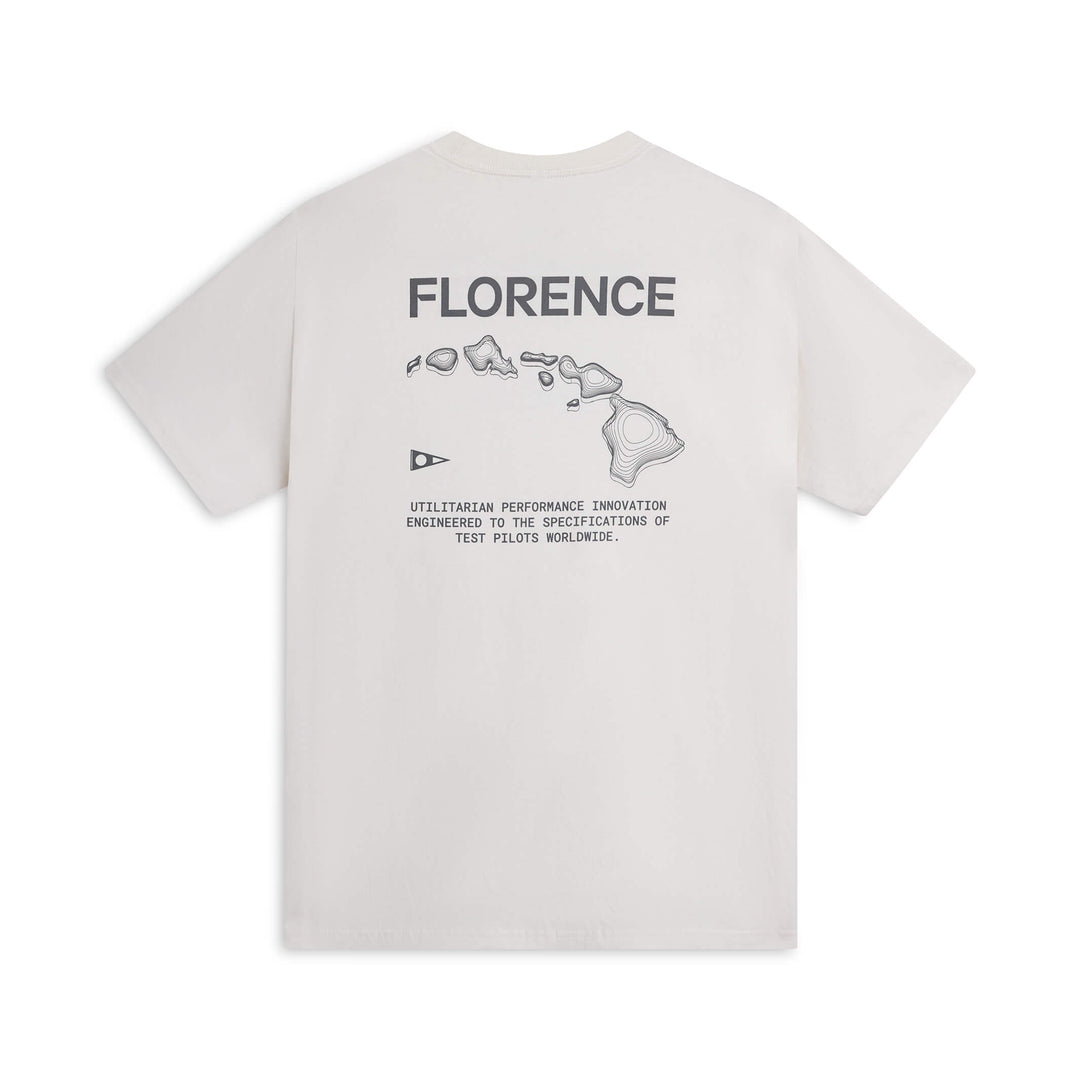 Color:Off White-Florence Island Chain T-Shirt