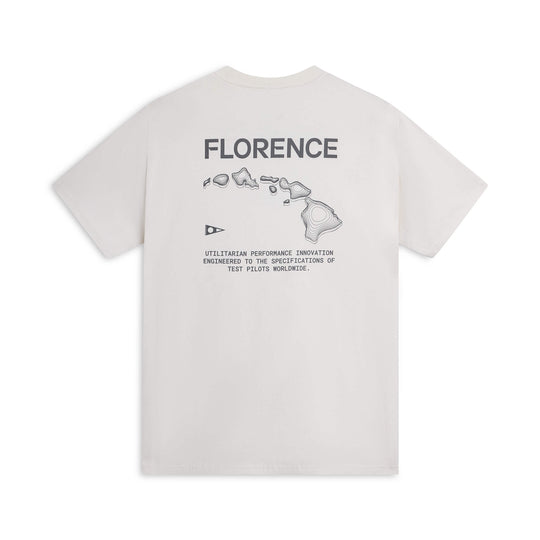 Color:Off White-Florence Island Chain T-Shirt
