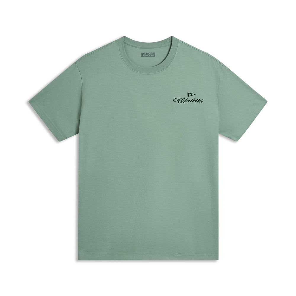 Color:Green-Florence Waikiki Script T-Shirt -alt